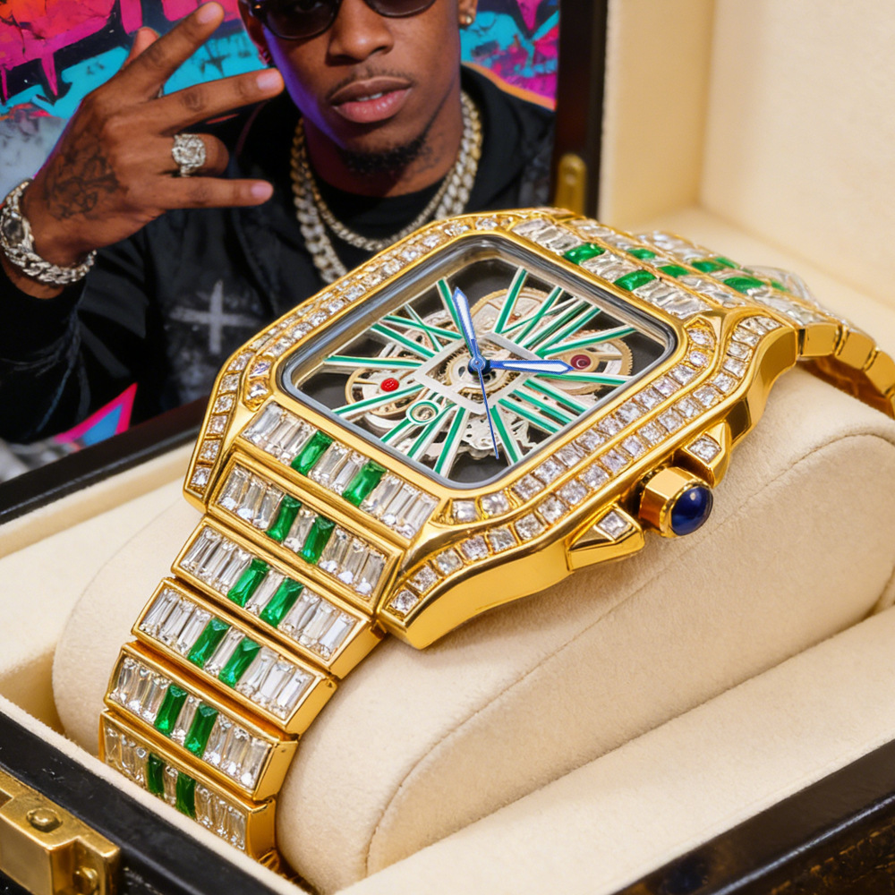 Jewelry Watches Brands - Hollow Lüks Bling Kuvars Kol Saati