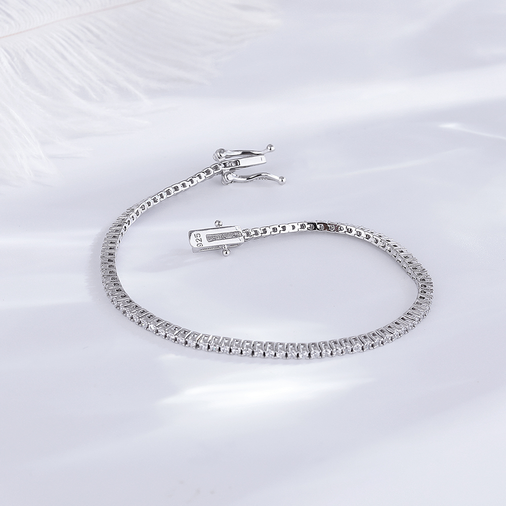Gerçek Gümüş 1.75mm/1.5mm Beya - Tennis Bracelet Cubic incelemesi ve fiyatı