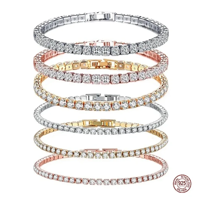 Hip hop 925 ayar gümüş kübik z - Tennis Bracelet Cubic incelemesi ve fiyatı