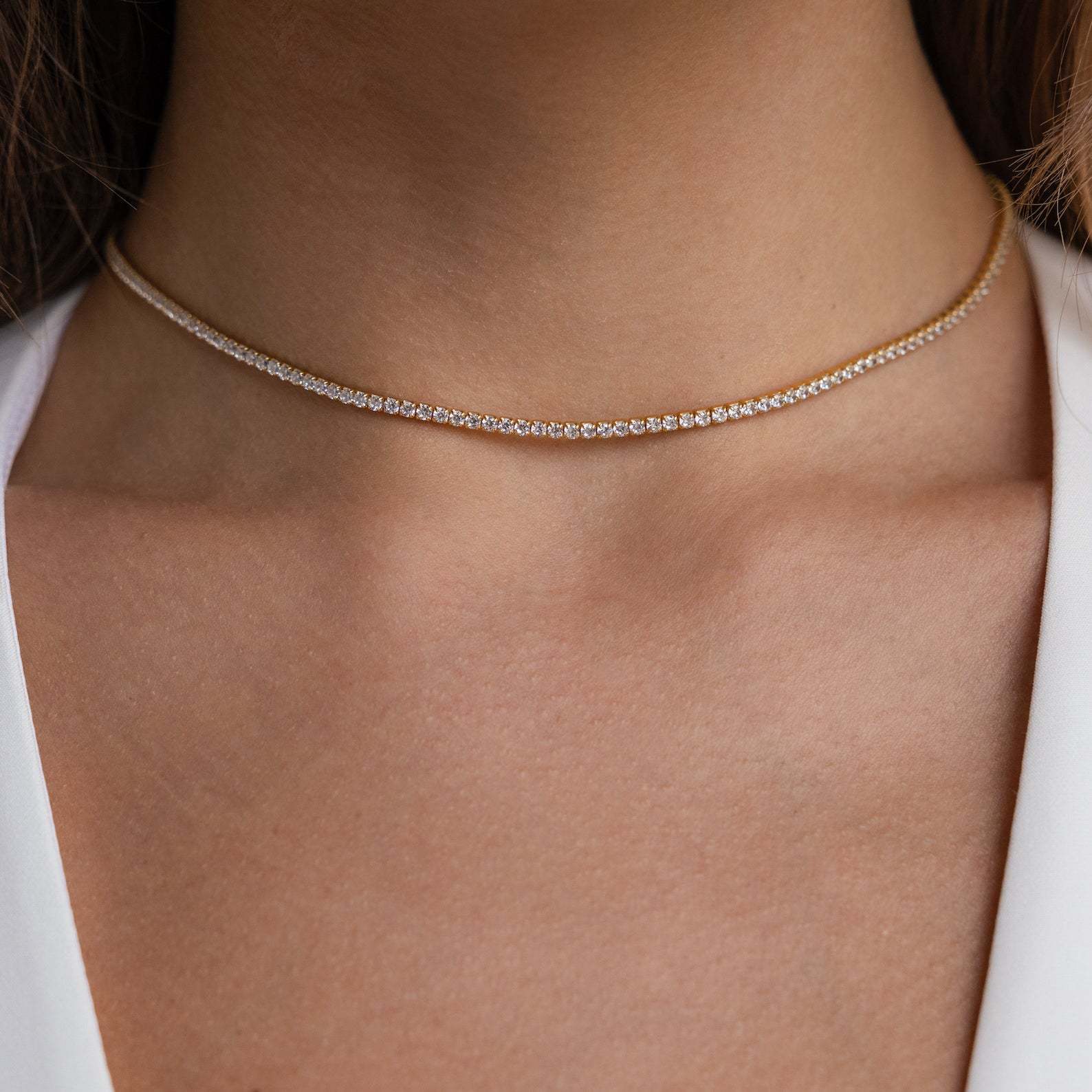 2mm Tenis Zinciri Kolye Kadın  - Tennis Bracelet Cubic incelemesi ve fiyatı