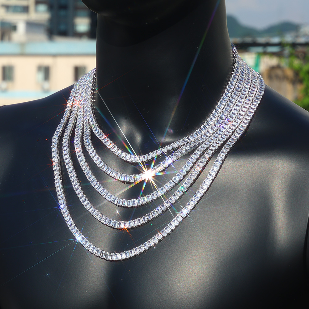 6mm Dikdörtgen Zirkon Bling Ka - Tennis Bracelet Cubic incelemesi ve fiyatı