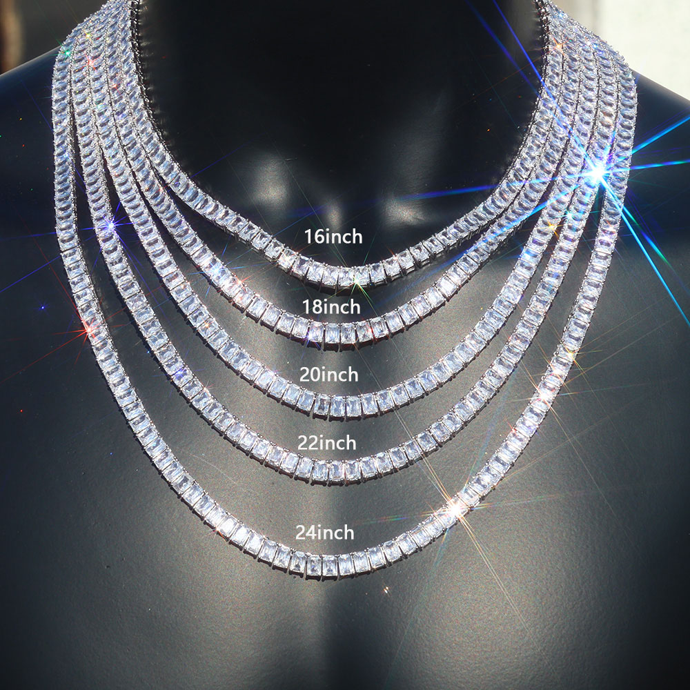 6mm Dikdörtgen Zirkon Bling Ka - Tennis Bracelet Cubic incelemesi ve fiyatı