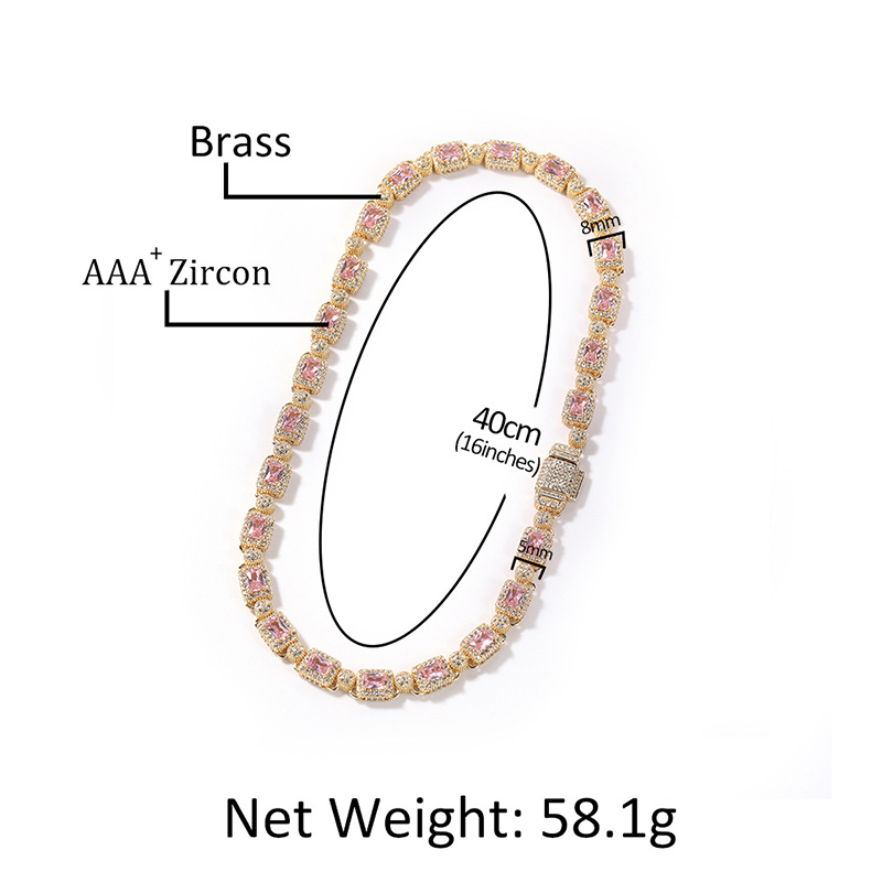 Hip Hop 5A+ CZ Taşlı Bling Buz - Tennis Bracelet Cubic incelemesi ve fiyatı